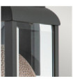 Applique murale extérieur Quoizel Aluminium,cuivre,acier,verre biseauté transparent Graphite avec réflecteur en étain