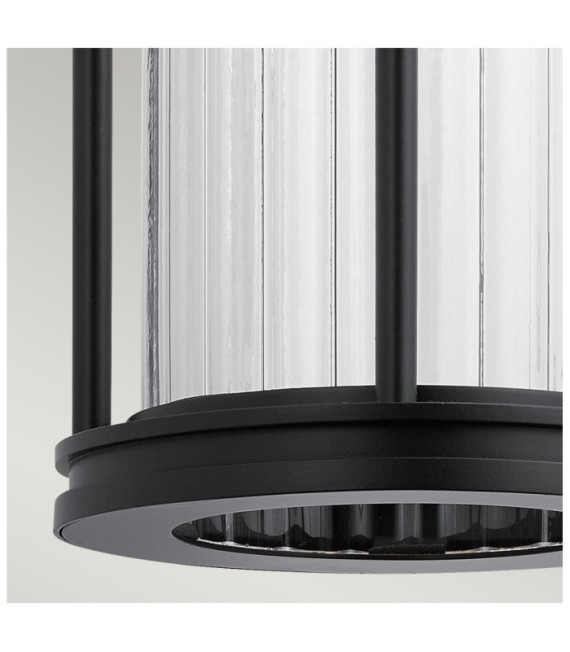 Lampada da parete per esterni Kichler Vetro trasparente, alluminio, acciaio Nero