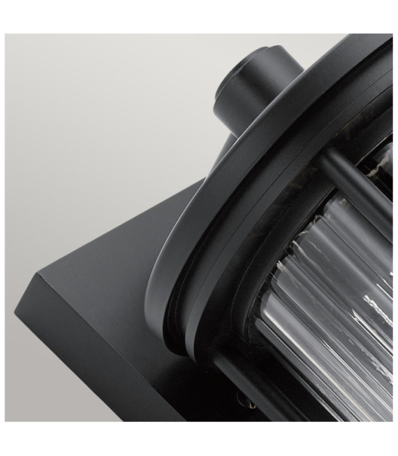 Kichler exterior wall light Transparent glass, aluminum, steel Black