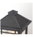 Lampe sur pied extérieur Quoizel Aluminium,verre grainé transparent Noir