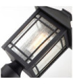 Quoizel outdoor floor lamp Aluminum, transparent grained glass Black