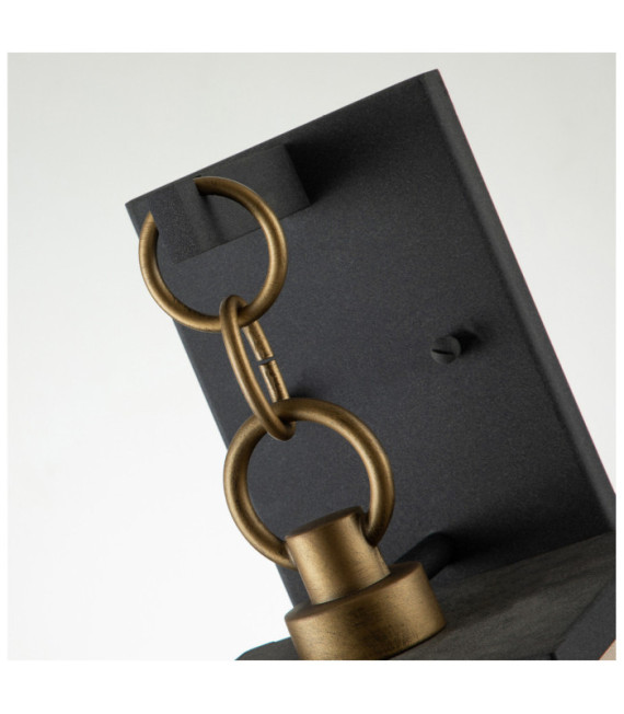 Lampada da parete per esterni Kichler Alluminio, vetro granulato trasparente Zinco patinato