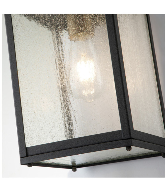 Kichler Außenwandleuchte Aluminium, transparentes genarbtes Glas. Patiniertes Zink