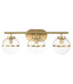 Hinkley Bathroom Wall Light Opal Glass, Heritage Brass Steel