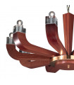 Chandelier design RIVIERA Mahagoni 10 ampoules