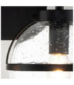 Wall light Bathroom Hinkley Steel, transparent grained glass Black