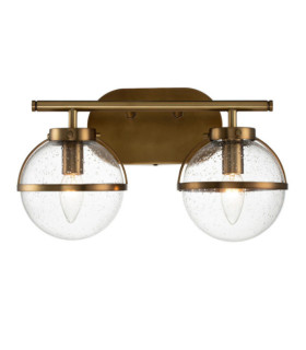 Hinkley Bathroom Wall Light Opal Glass, Heritage Brass Steel