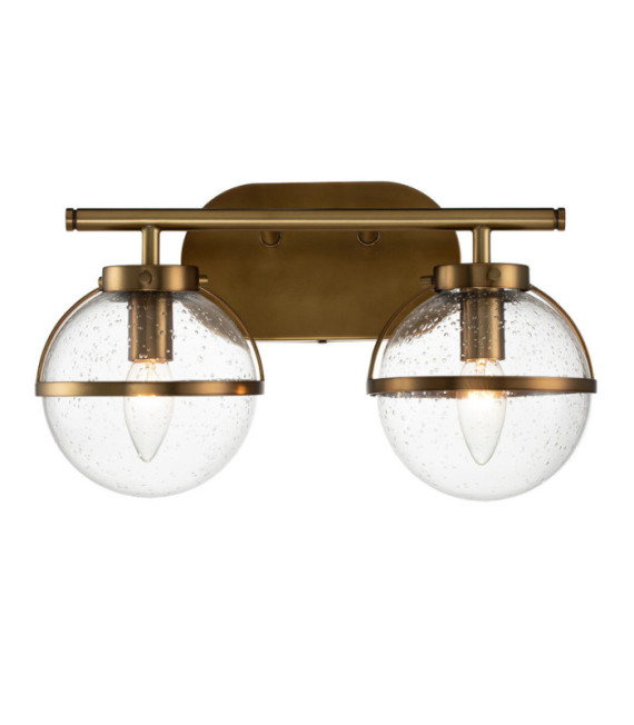 Hinkley Bathroom Wall Light Opal Glass, Heritage Brass Steel