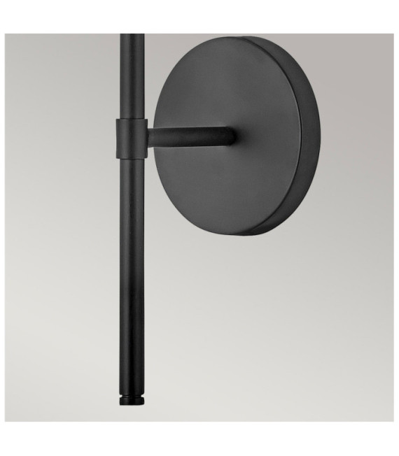 Hinkley Aplique de baño de cristal opalino, acero negro