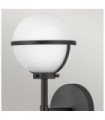 Hinkley Bathroom Wall Light Opal Glass, Black Steel