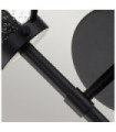 Wall light Bathroom Hinkley Steel, transparent grained glass Black