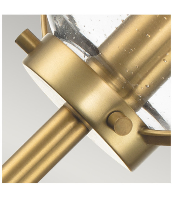 Hinkley Bathroom Wall Light Opal Glass, Heritage Brass Steel