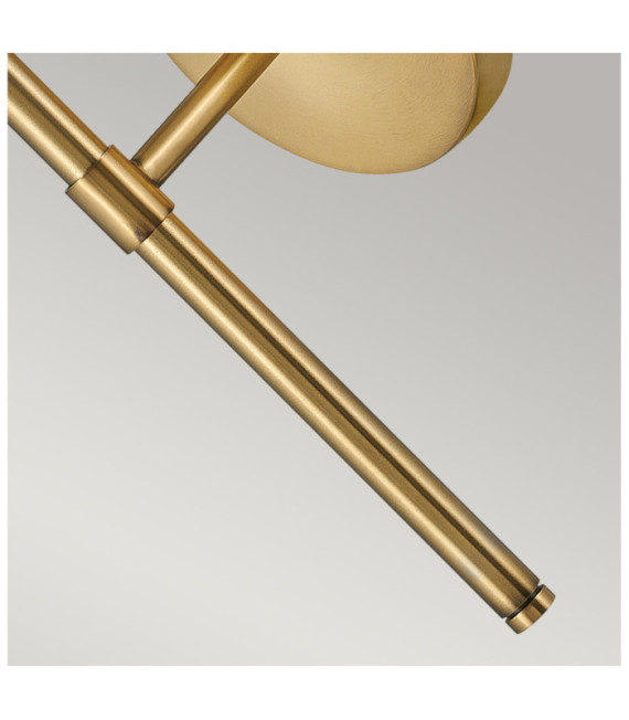 Lampada da parete Bagno Hinkley Acciaio, vetro granulato trasparente Ottone Heritage