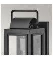 Hinkley exterior wall light Transparent glass, Black aluminum