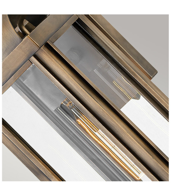 Hinkley exterior wall light Transparent glass, aluminum Painted burnished bronze