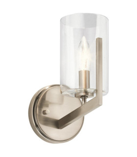 Kichler wall light Clear glass, steel Classic Pewter
