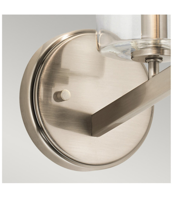 Kichler Wandleuchte Klarglas, Stahl Classic Pewter