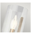 Applique murale Kichler Verre transparent,acier Étain classique