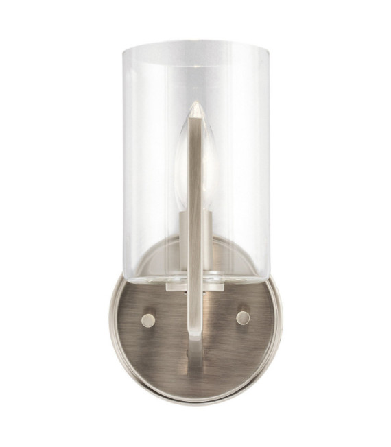 Kichler aplique Vidrio transparente, acero Classic Pewter