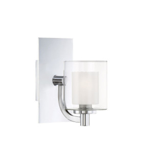 Aplique Quoizel Acero, opalino, vidrio transparente Cromo pulido