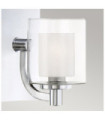 Quoizel wall light Steel, opal, transparent glass Polished chrome