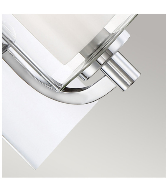 Aplique Quoizel Acero, opalino, vidrio transparente Cromo pulido