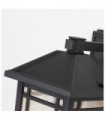 Quoizel exterior wall light Aluminum, transparent grained glass Black