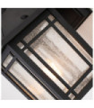 Quoizel exterior wall light Aluminum, transparent grained glass Black