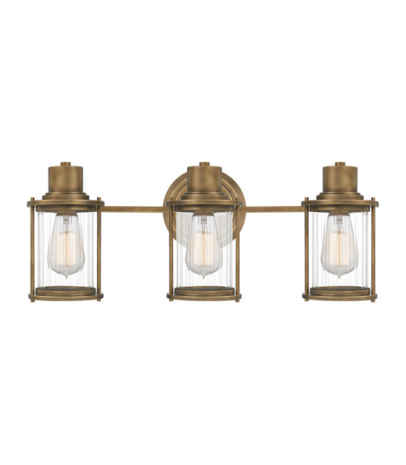 Quoizel wall light Glass, Steel Patinated brass