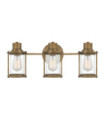 Quoizel wall light Glass, Steel Patinated brass