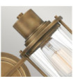 Quoizel wall light Glass, Steel Patinated brass