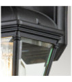 Bayview exterior wall light Aluminum, transparent beveled glass Black