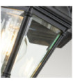 Bayview exterior wall light Aluminum, transparent beveled glass Black