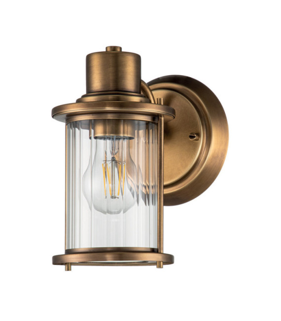 Quoizel wall light Glass, Steel Patinated brass