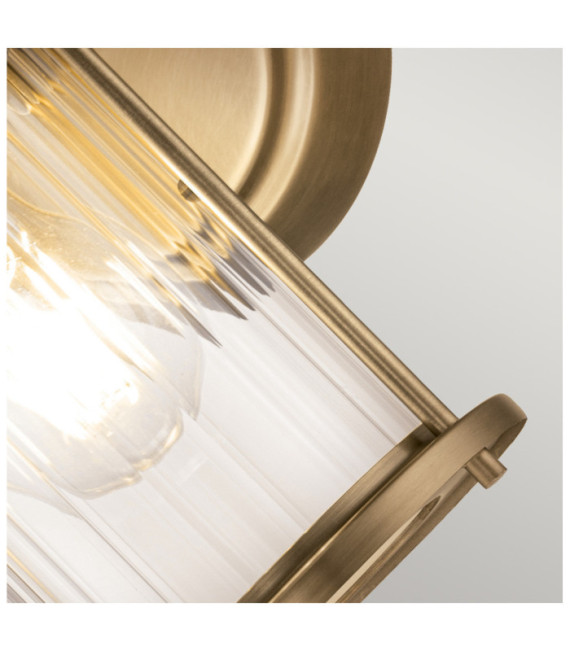 Lampada da parete Quoizel Vetro, Acciaio Ottone patinato