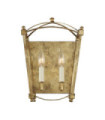 Feiss Steel Wall Light Antique Gold