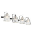 Kichler Bathroom Wall Light Glass, Polished Chrome Steel