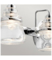 Applique murale Salle de bains Kichler Verre,Acier Chrome poli