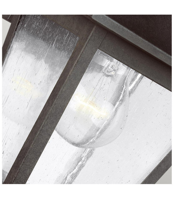 Outdoor wall light Feiss Steel, Marten grained glass