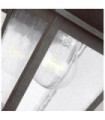 Outdoor wall light Feiss Steel, Marten grained glass