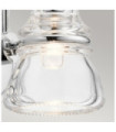 Kichler Bathroom Wall Light Glass, Polished Chrome Steel