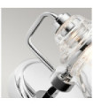 Kichler Bathroom Wall Light Glass, Polished Chrome Steel