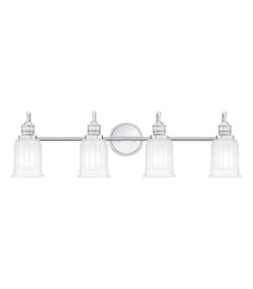 Quoizel Wandleuchte Glas, polierter Chromstahl