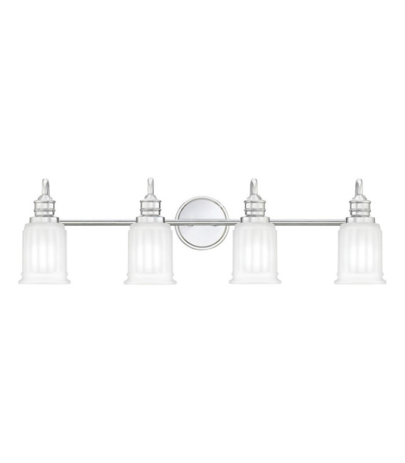 Quoizel Wandleuchte Glas, polierter Chromstahl