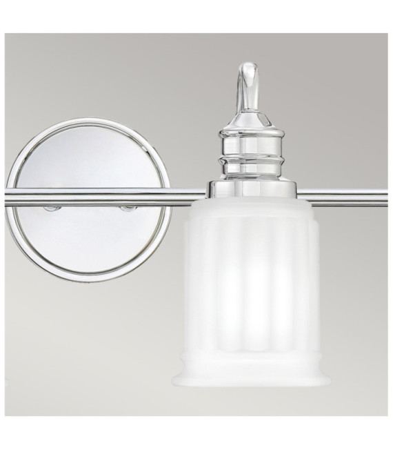 Quoizel Wandleuchte Glas, polierter Chromstahl