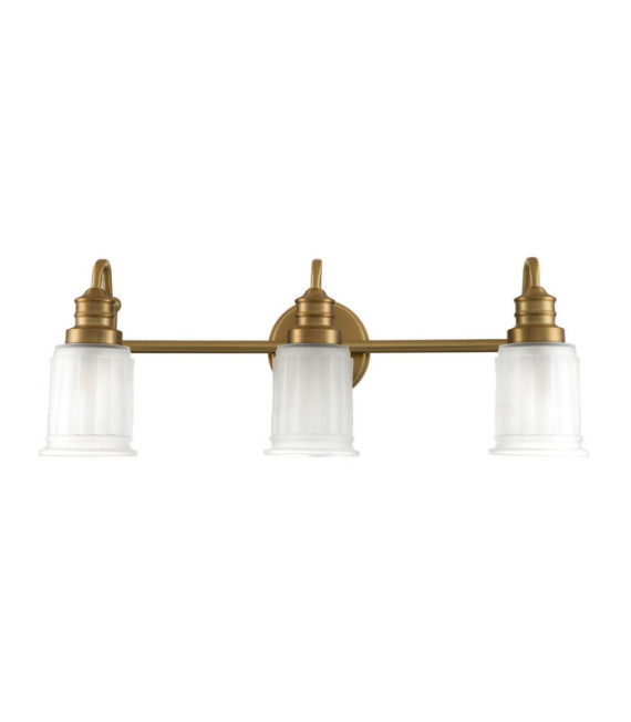 Quoizel Wandleuchte Glas, Stahl Gebürstetes Messing