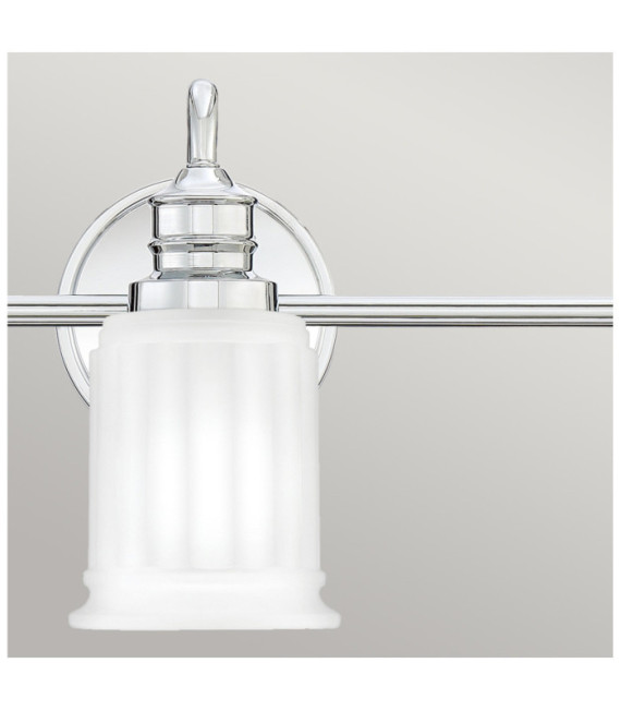 Quoizel Wandleuchte Glas, polierter Chromstahl
