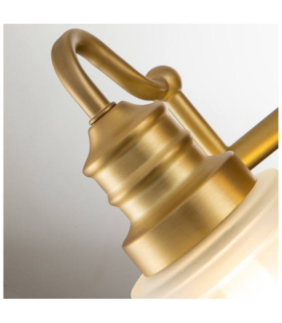 Lampada da parete Quoizel Vetro, Acciaio Ottone spazzolato