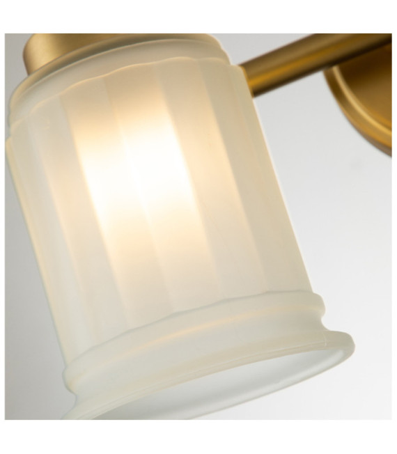 Quoizel Wandleuchte Glas, Stahl Gebürstetes Messing