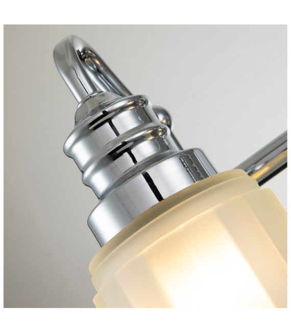Lampada da parete Quoizel Vetro, Acciaio cromato lucido